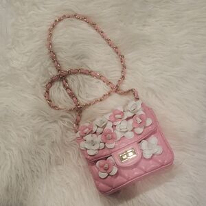 Adorable Pink and White Floral Kids Bag